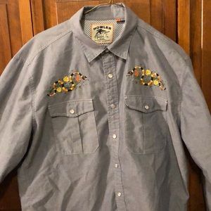 Howler brothers gaucho snake shirt, size medium